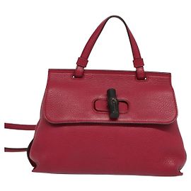 Gucci Bamboo Daily Top Handle Couro Medium