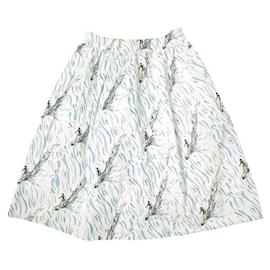 Falda de algodón con estampado Surf Carven - Autre Marque