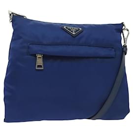 Borsa Messenger Piatta Prada Tessuto con Pelle Piccola