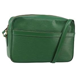LOUIS VUITTON Schultertasche Epi Trocadero 27 Grün M52314 LV Auth bs29512