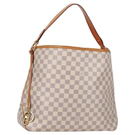 LOUIS VUITTON Borsa a Spalla Damier Azur Delightful MM N41448 LV Auth 142302V
