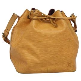 LOUIS VUITTON Borsa a Spalla Petit Noé Epi Gialla M44109 LV Auth 141331