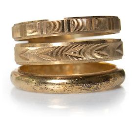 Autre Marque Bague dorée Maison Margiela