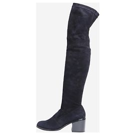 Botas de ante azul Robert Clergerie por encima de la rodilla - talla EU 40 (UK 7)