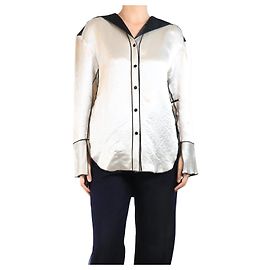 Autre Marque Ecru Satinbluse - Größe S
