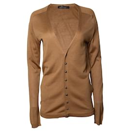 Cardigan de tricô Balenciaga, marrom