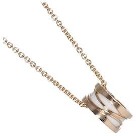 Bulgari Collana Pendente Bvlgari B.Zero1 Design Legend Zaha Hadid in Oro Rosa 18K con Ceramica