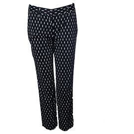 Pantalón negro con estampado gráfico Prada