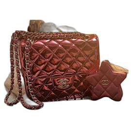Chanel Mini Flap aus metallisch spiegelndem Kalbsleder