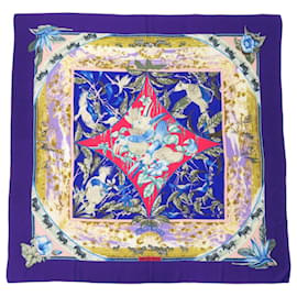 Sciarpa Hermès Carré 140 Tropic Multicolore in Cashmere e Seta