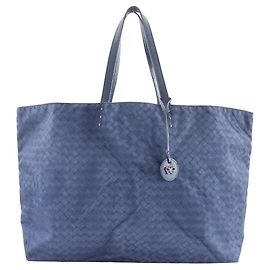 Bolso Tote Intrecciolusion de nylon impreso grande de Bottega Veneta
