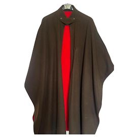 Mantella Burberry Marrone Rosso Lana