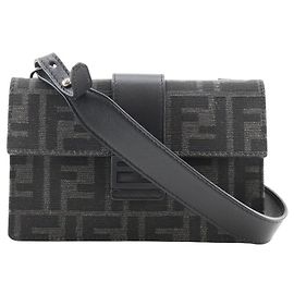 Borsa a cintura convertibile Fendi Baguette in tela Zucca
