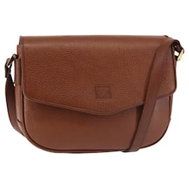 Autre Marque Borsa a Spalla Burberrys in Pelle Marrone Oro Auth ep10854