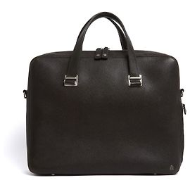 Alfred Dunhill Cadogan Dark Green Leather Document Holder Briefcase with Strap