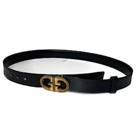 Vintage Gucci Ledergürtel Schwarz