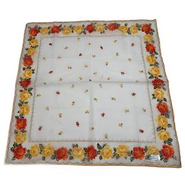 Vintage Dior Schal Weiß Bunt Floral