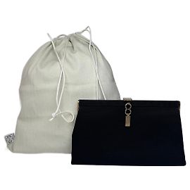 Vintage Loewe Madrid 70er Clutch Schwarz