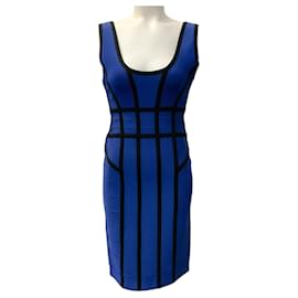 Bandage Kleid Kobalt / Schwarz Herve Leger