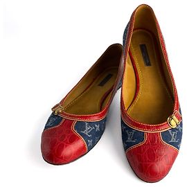 Louis Vuitton Ballerine in Denim Scarpe in Denim 38 Bicolore