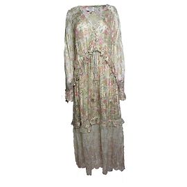 Autre Marque Maxikleid aus floralem Lurex von Hemant & Nandita