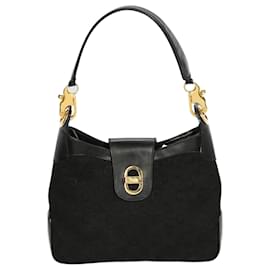 Borsa Céline in tela monogramma e pelle nera