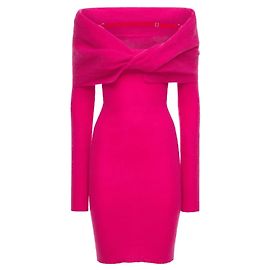 Vestido curto Jacquemus La Robe Ascua de lã fúcsia
