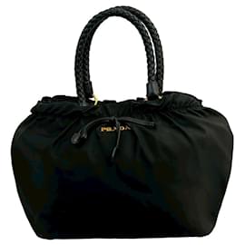 Borsa a Spalla 2 in 1 in Nylon e Pelle Prada Tessuto