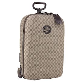 Custodia da trasporto GUCCI GG Supreme PVC Beige Argento 189755 Auth bs29329