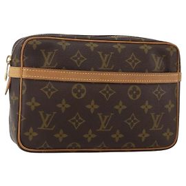 LOUIS VUITTON Pochette Compiegne 23 M51847 LV Auth BA5982