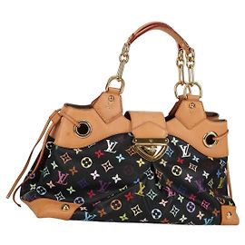 LOUIS VUITTON Borsa Tote Ursula Monogram Multicolore Nera M40124 LV Auth 138074V