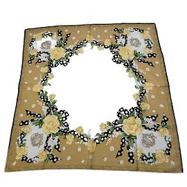 Sciarpa Vintage Dior Bianca Gialla Oro