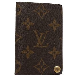 Louis Vuitton Porte Cartes Pression Card Case Monogram Canvas