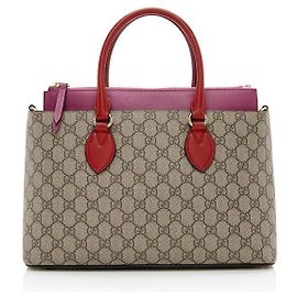 Borsa Tote Gucci GG Supreme Linea A in Beige Rivestito