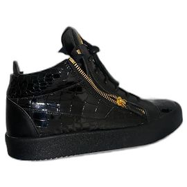 Sneakers Giuseppe Zanotti Kriss in pelle di coccodrillo nera