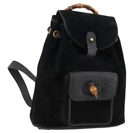 Gucci Vintage Bamboo Suede Small
