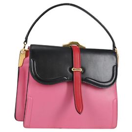 PRADA Bell Handtasche aus Leder 2 in 1 Rosa Gold Auth 141818M