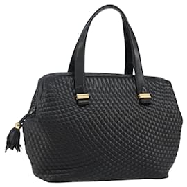 BALLY Borsa a mano in pelle nera e oro Auth BA6078 - Bally