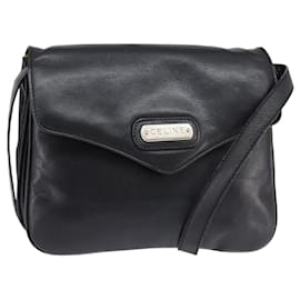 Céline Borsa a Spalla in Pelle Nera e Oro Auth BA5600