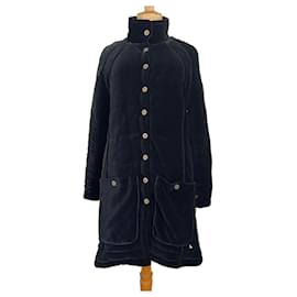 Abrigo de invierno de terciopelo negro Sonia Rykiel