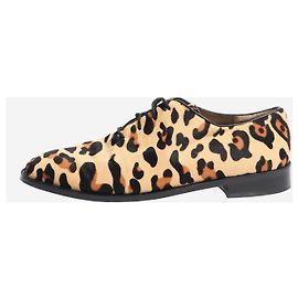 Marni Scarpe in pelo di vitello con stampa leopardata neutra - taglia EU 40