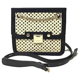 Borsa a Spalla Jimmy Choo in Pelle e Paglia