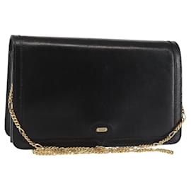 Borsa a spalla in pelle BALLY con catena, nera e dorata, autentica BA4808 - Bally