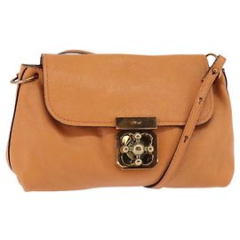 Chloé Borsa a Spalla Chloe in Pelle Arancione Oro Auth BA5902