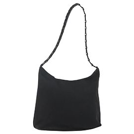 Borsa a Spalla Salvatore Ferragamo in Tela Nera Auth bs29112