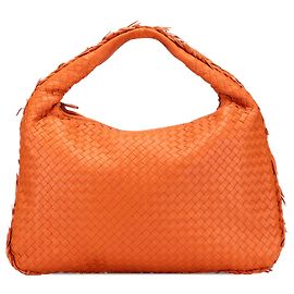 Bottega Veneta Arancione Medio Nappa Intrecciato Fuzzy Veneta Hobo