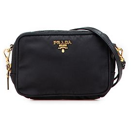 Bolsa de câmera em tessuto preto Prada