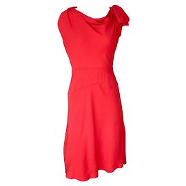 Valentino Midi-Kleid aus Seide Korallenrosa