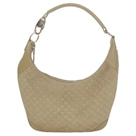 Borsa hobo Gucci GG in scamosciato e pelle beige