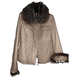 Burberry Brit Lederjacke Beige